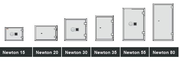 La gamme complète de coffres forts Newton HAFFNER